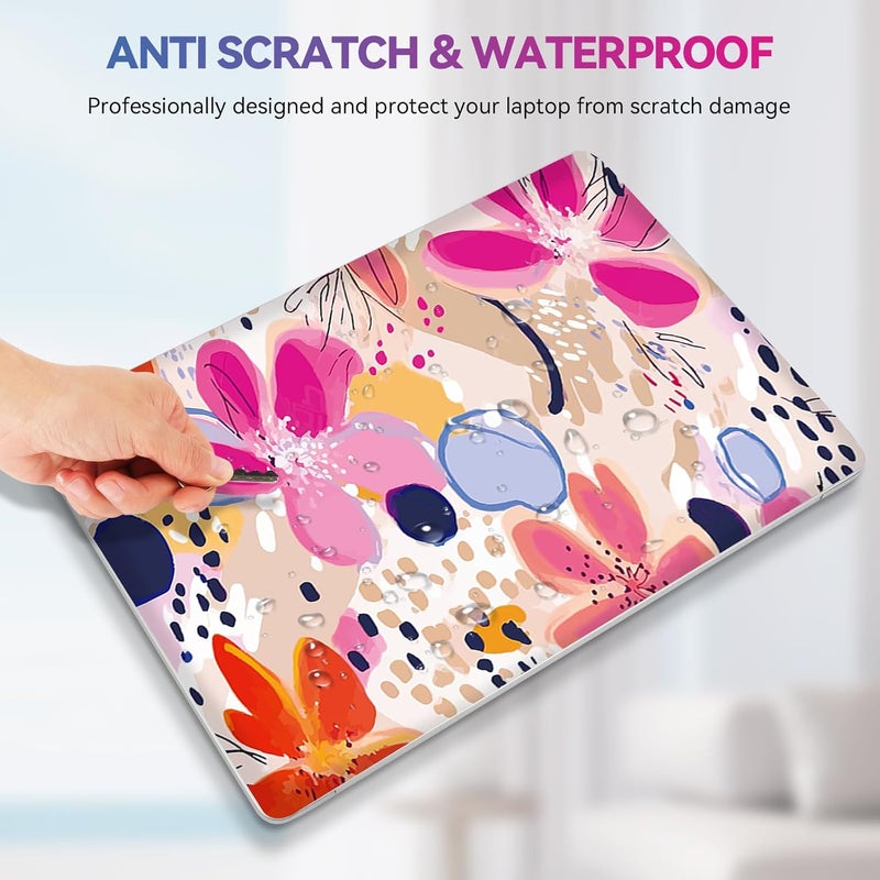 ARTSO Laptop Skin Sticker Decal, 17 17.3inch Laptop Netbook PC Notebook Universal Vinyl Reusable Skin Sticker Cover Personalized Art Case Protector, Flower Abstract - Image 3
